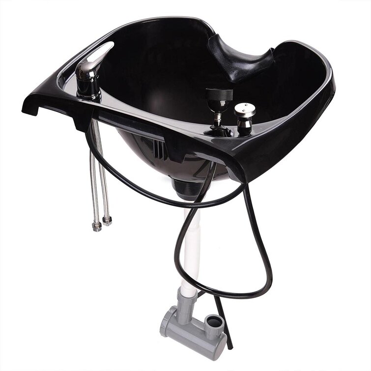 Yescom Portable Shampoo Basin Sink Barber Height Adjustable Salon